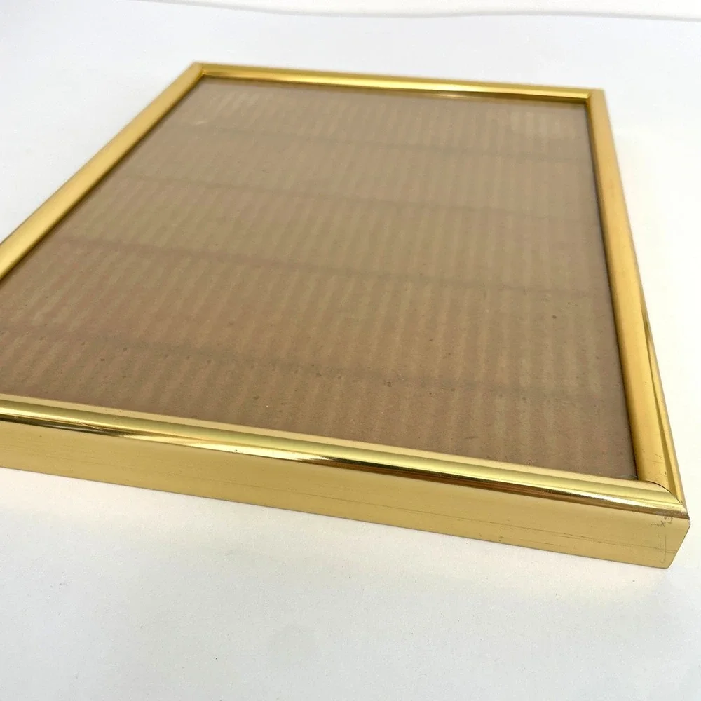 Vintage Brass Gold Picture Frame Set‎ Rope Detail Hinged Double Frames 5x7 8x10